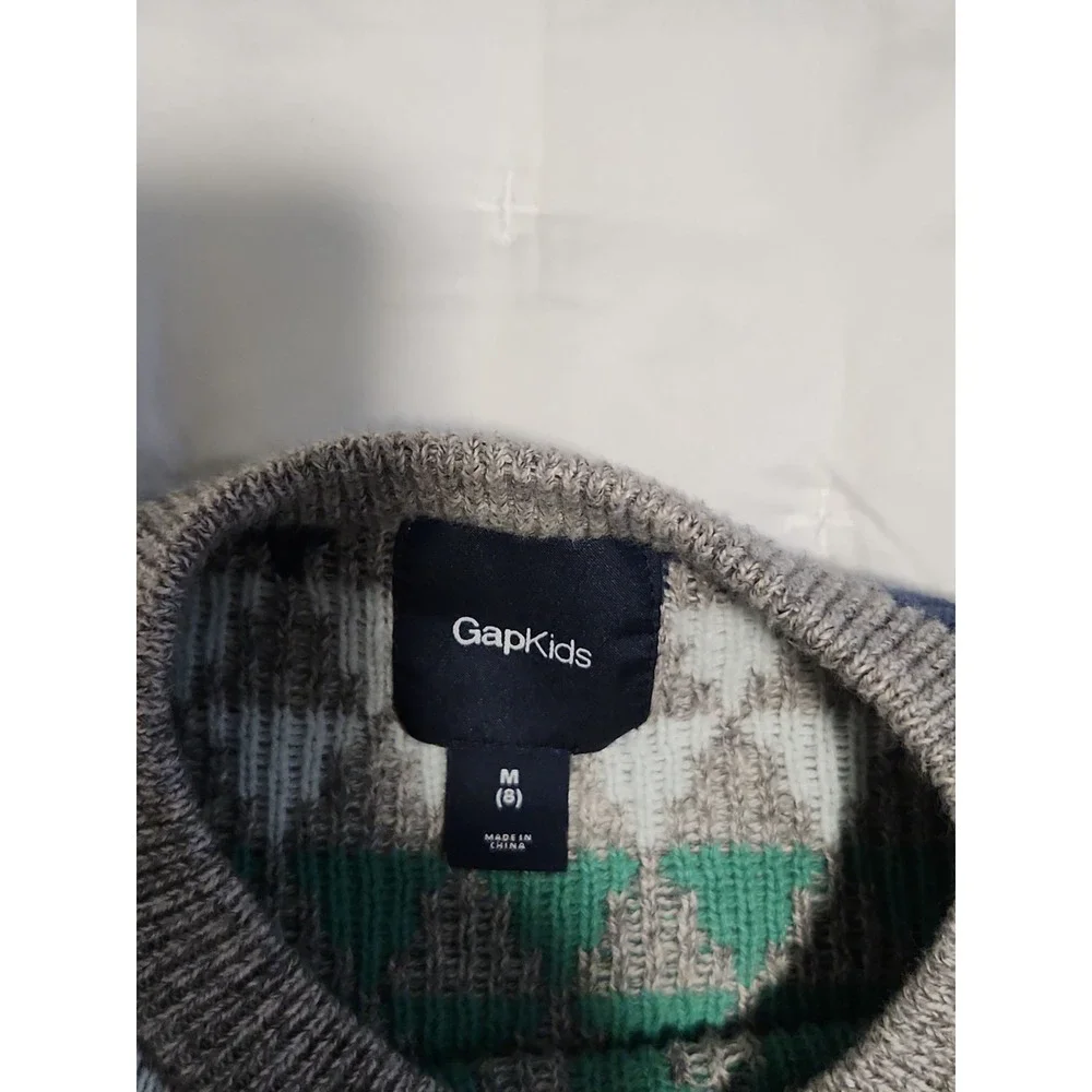 Gap Kids Sweater Size M (8) Marled Grey Prism Style Pre-Owned Excellent